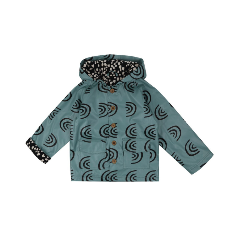 Marine Rainbow Eco Raincoat by Turtledove London