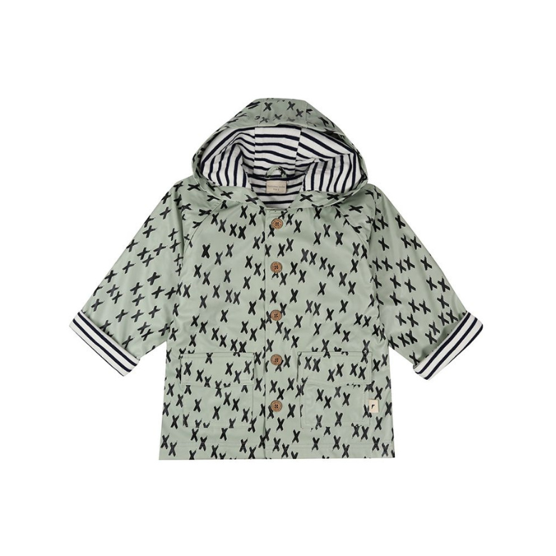 Green Kisses Eco Raincoat by Turtledove London