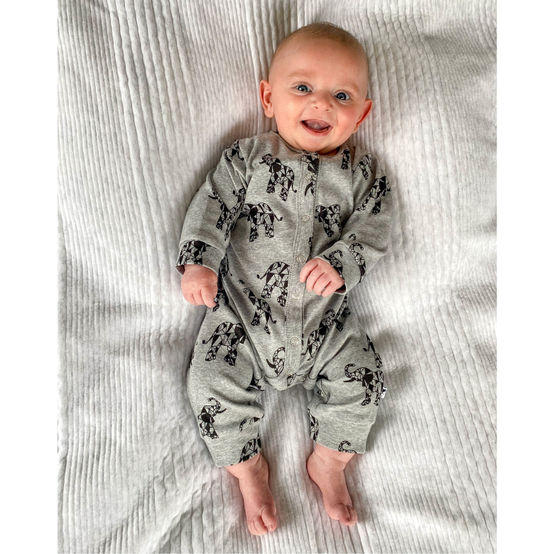 Geometric Elephant Romper by MAI