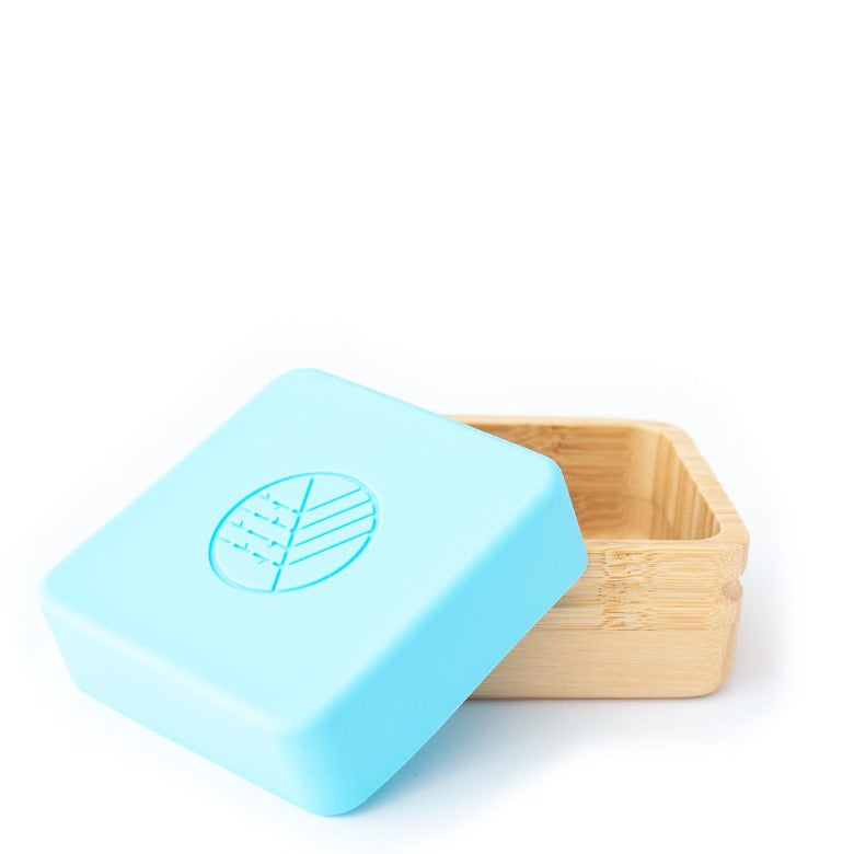 Bamboo Snack Pots 2 Pack Blue and Grey by Eco Rascals