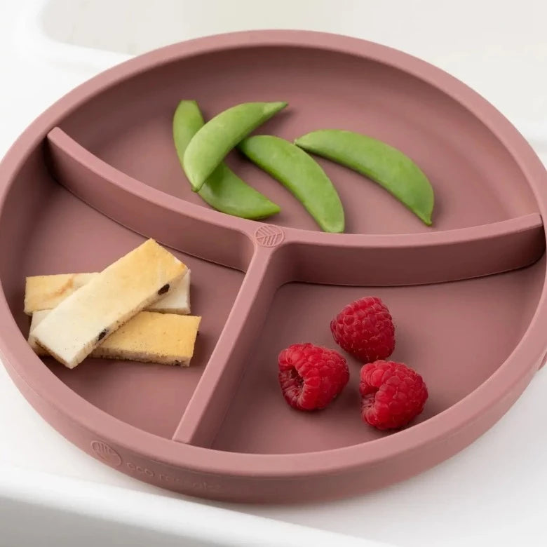 Silicone Divider Suction Plate - Rose by Eco Rascals